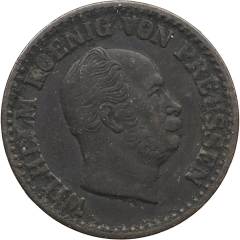 1864 A 1 Silbergroschen Prussia Germany Coin William I Berlin Mint 