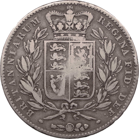 1844 Crown Victoria Queen Coin Cinquefoil Stop