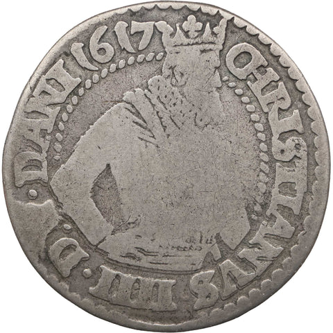 1617 One Mark Denmark Norway Coin Christian IV
