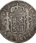 1796 IJ 2 Reales Peru Coin Charles IV Silver 