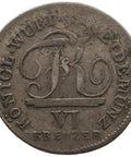1811 6 Kreuzers Kingdom of Württemberg Coin Frederick I