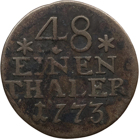 1773 A 1⁄48 Thaler Kingdom of Prussia Frederick II Coin 