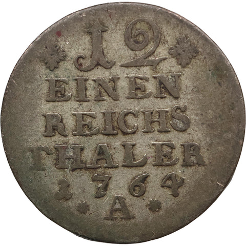 1764 A 1⁄12 Reichsthaler Kingdom of Prussia Coin Frederick II