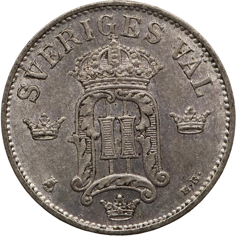 1907 EB 10 Öre Sweden Coin Oscar II Kungsholmen Mint