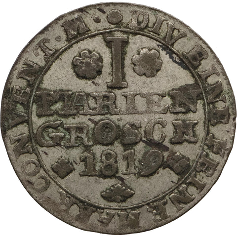 1819 FR 1 Mariengroschen Duchy of Brunswick Coin George IV 