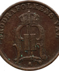 1902 1 Ore Sweden Coin Oscar II