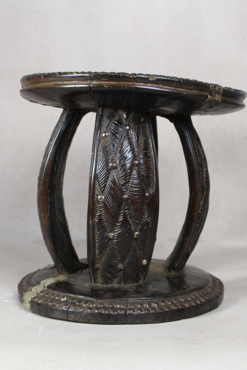 Vintage Rwanda Wood Side Table 2.1