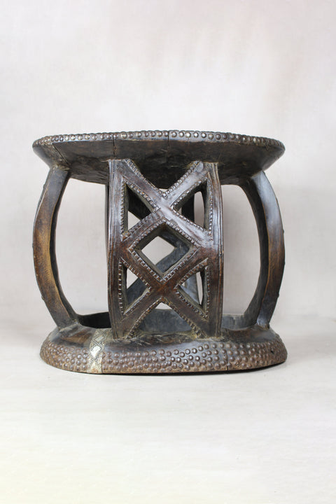 Vintage Rwanda Wood Side Table 2.4