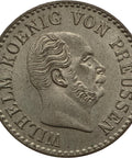 1862 A 1/2 Silbergroschen Prussia Germany Coin William I Berlin Mint