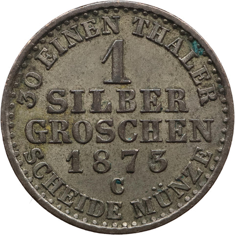 1873 C 1 Silbergroschen Prussia Coin William I Frankfurt am Main
