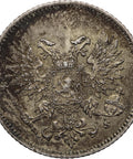 1917 25 Penniä Finland Nicholas II of Russia Coin Civil War Coinage without crown