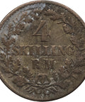 1854 FF 4 Skilling Rigsmønt Frederik VII Denmark Coin
