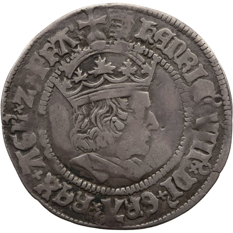 1509 - 1526 Groat Henry VIII Coin England 1st coinage London Mint Portcullis