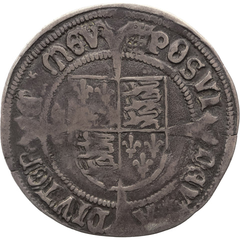 1509 - 1526 Groat Henry VIII Coin England 1st coinage London Mint Portcullis