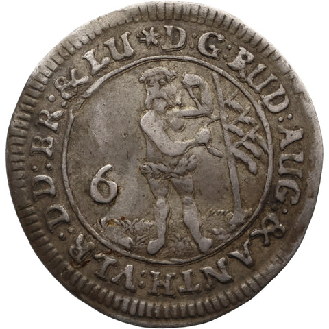 1689 6 Mariengroschen Brunswick-Wolfenbüttel Coin Rudolph Augustus