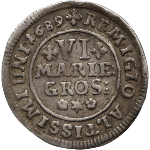 1689 6 Mariengroschen Brunswick-Wolfenbüttel Coin Rudolph Augustus