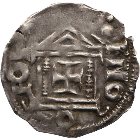 1021-1036 Denier Cologne Pilgrim and Conrad II Coin Andernach