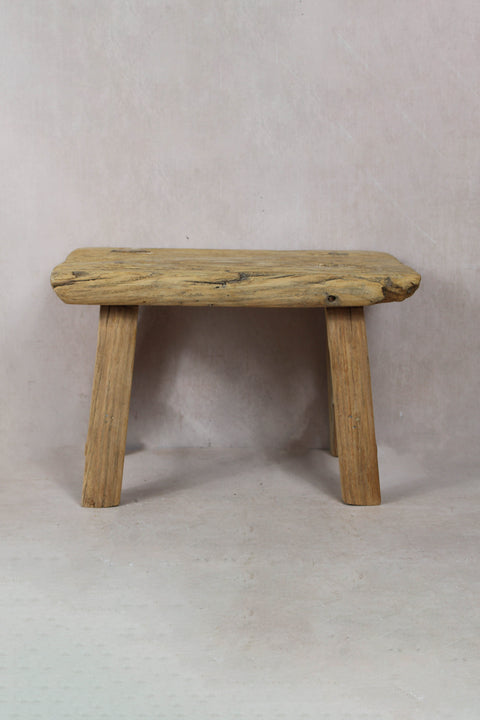 Vintage Rustic Stool Small - Elm wood - 36