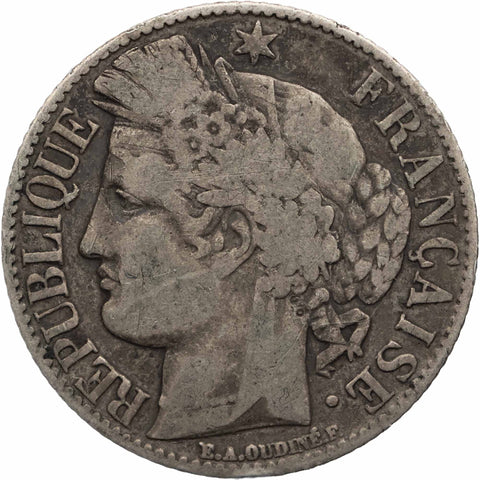 1887 A 1 Franc Coin France Paris Mint