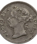 1901 Five Cents Hong Kong Coin Queen Victoria