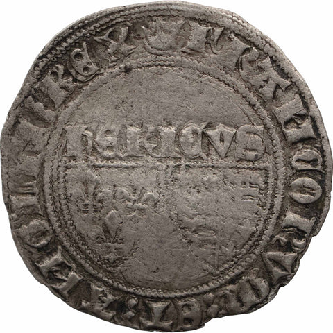 1422–1436 Blanc Heinrich VI. Münze Frankreich Paris Münzstätte Krone Münzzeichen