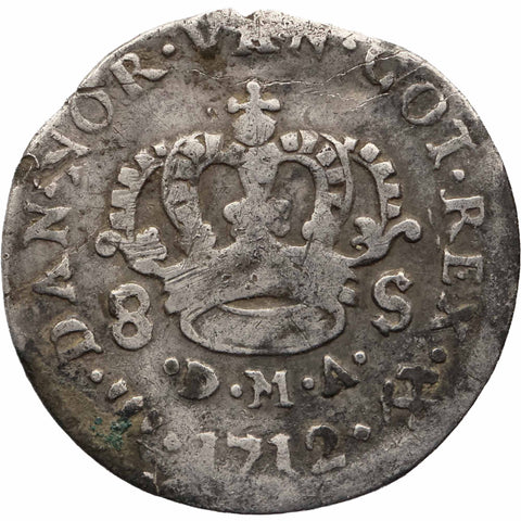 1712 8 Skilling Norway Frederick IV Coin