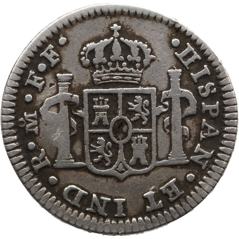 1782 Mo FM Half Real Mexico Coin Carlos III Silver