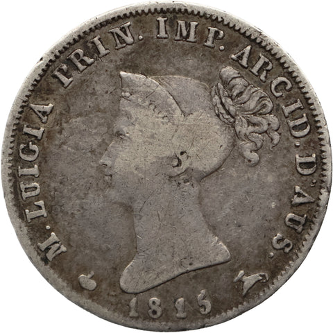 1815 10 Soldi Duchy of Parma Coin Italy Marie Louise Silver