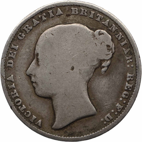 1866 Shilling Victoria Coin Silver GB