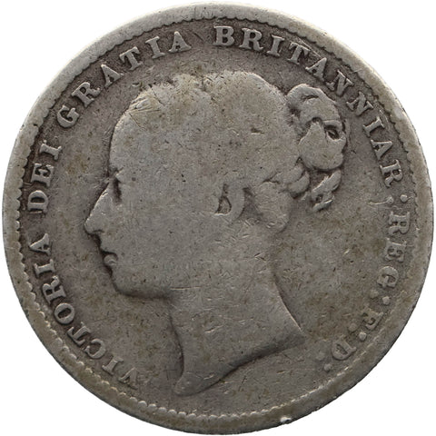 1883 Shilling Victoria Coin Silver UK