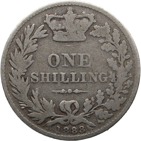 1883 Shilling Victoria Coin Silver UK