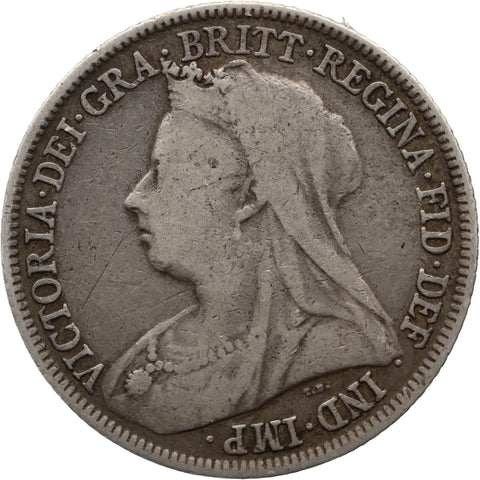 1898 Shilling Queen Victoria Great Britain Coin Silver