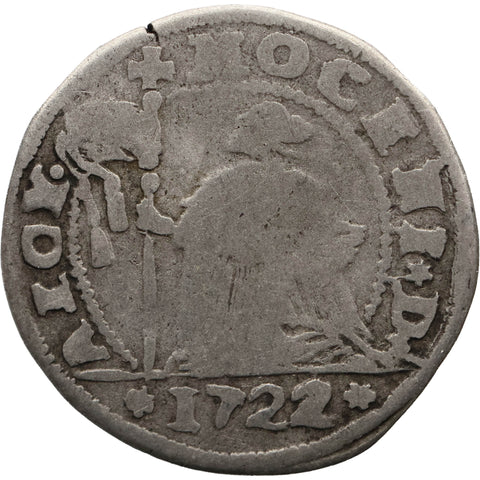 1722 10 Soldi Venice Coin Doge Alvise III Mocenigo