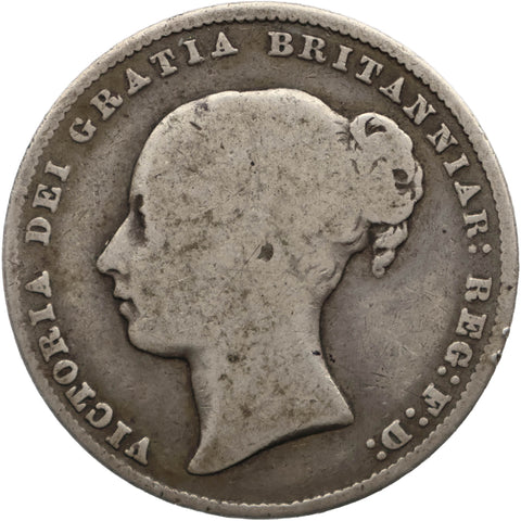 1865 Shilling Victoria Coin Silver GB