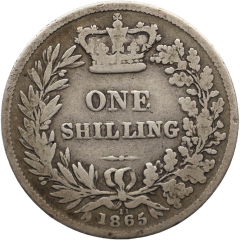 1865 Shilling Victoria Coin Silver GB