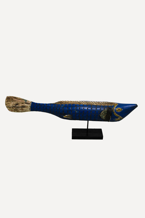 Large Bozo Puppet Fish - Mali - Blue 172.1