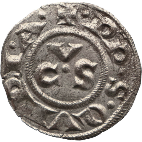 1250 – 1348 1 Denaro City of Ancona Italian States Coin