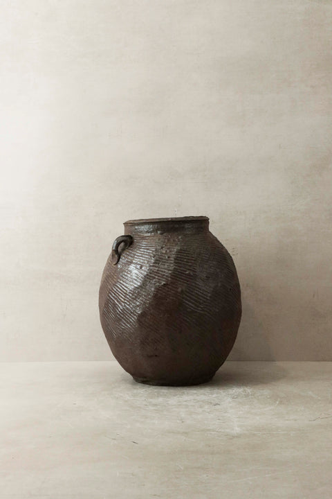 Pots à conserves anciens en faïence - AEP 4