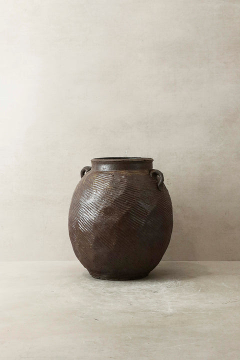 Pots à conserves anciens en faïence - AEP 4