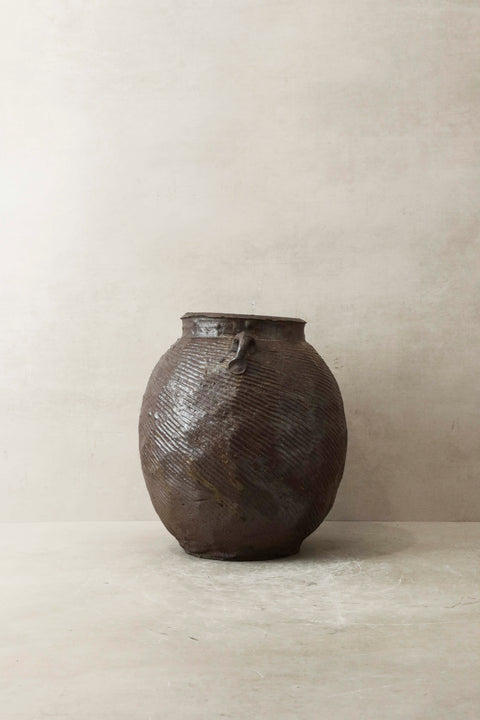 Pots à conserves anciens en faïence - AEP 4