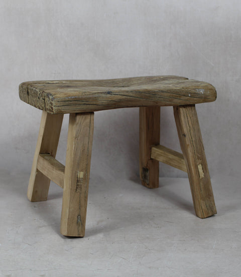 Vintage Rustic Stool Small - Elm wood - 38