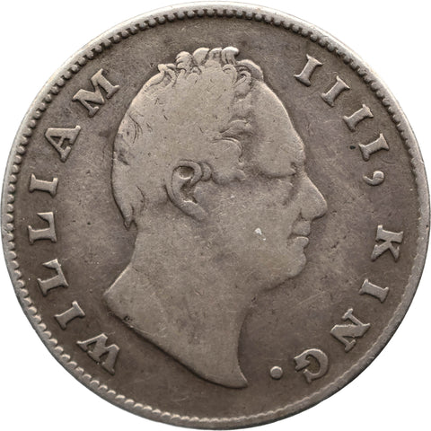 1835 One Rupee British India Coin William IV Silver Calcutta Mint