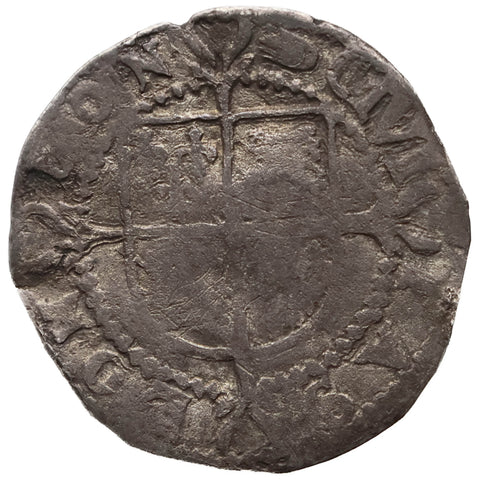 1590 – 1592 Half Groat Elizabeth I Coin 6th issue London Hand Mintmark