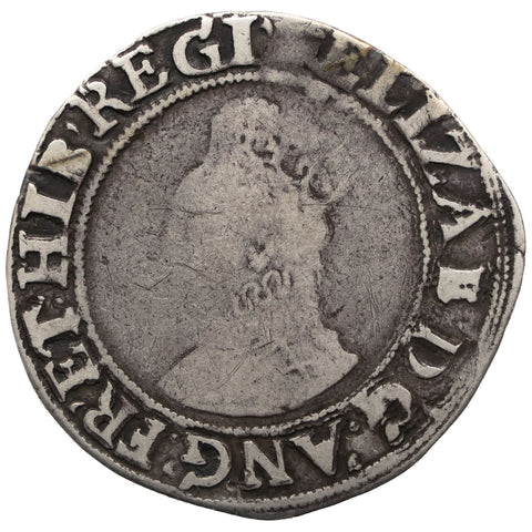 1594 - 1596 Shilling Elizabeth I Coin England 6th issue Woolpack mm