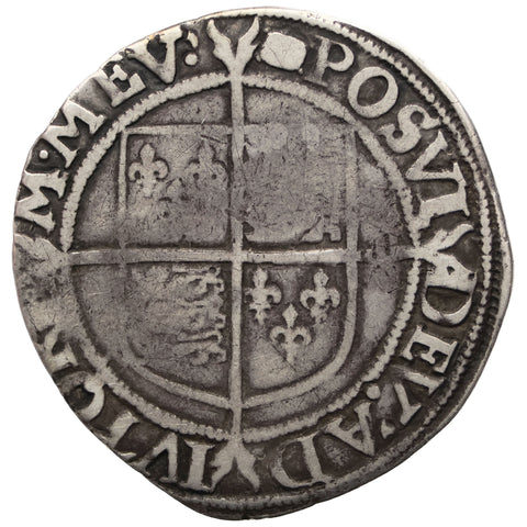 1594 - 1596 Shilling Elizabeth I Coin England 6th issue Woolpack mm