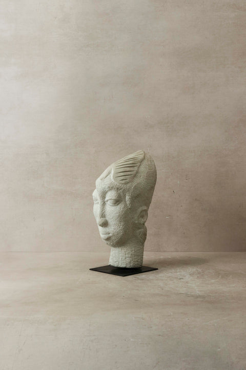 Steinkopfskulptur von Rizimu Chiwawa, Simbabwe - 31.07