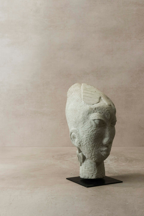 Steinkopfskulptur von Rizimu Chiwawa, Simbabwe - 31.07