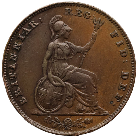 1853 Farthing Victoria Coin UK 1st Portrait