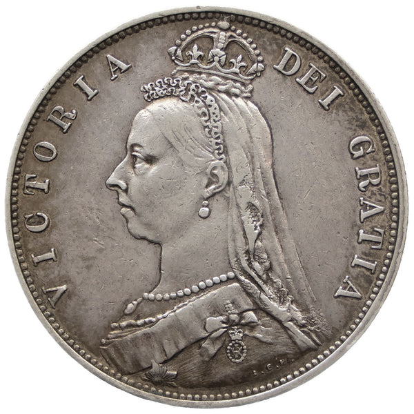 1887 halbe Krone Victoria Münze UK Münze 2. Portrait