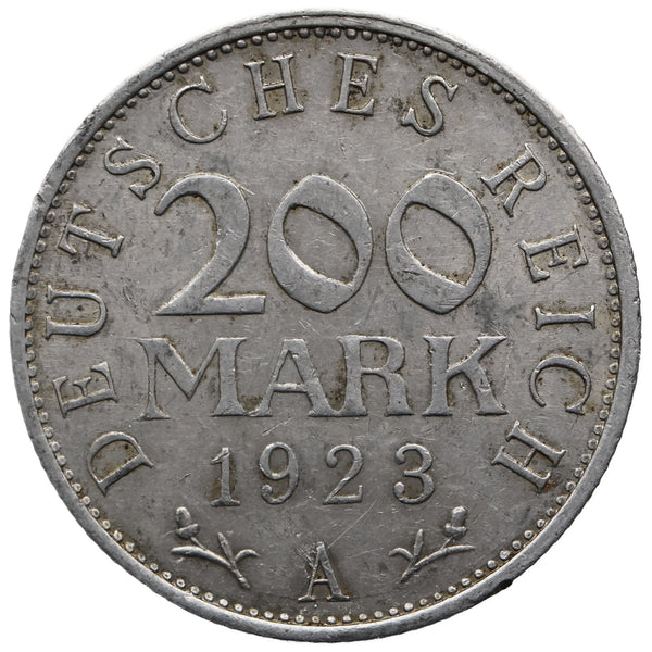 1923 200 Mark Weimar Republic Coin Germany